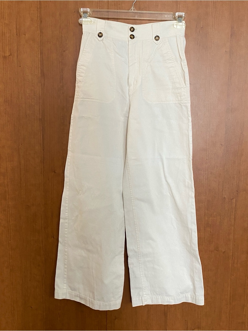 Other Stories High-Waist Wide Leg Cream Pants
